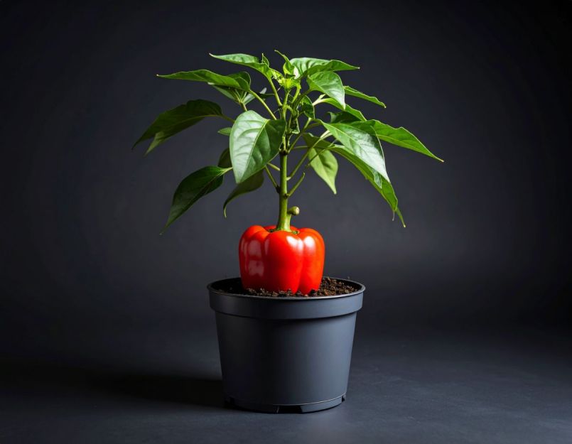 Firefly_Small pepper plant, with a enourmuis size fruit 434236.jpg